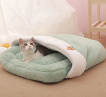 Load image into Gallery viewer, Winter bed for cat and small pet, cute fun unique comfy soft four season bedding supplies