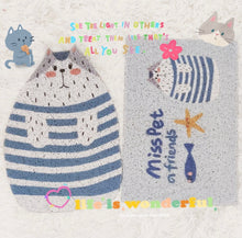 Load image into Gallery viewer, Cute cat litter mat, pet waste supplies fun unique cat litter box mat, doormat