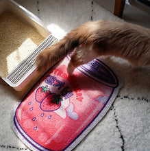 Load image into Gallery viewer, Skittles style cat litter mat, pets dog cat feeding mat, fun unique cute cat litter box waste box mat supplies fun unique doormat