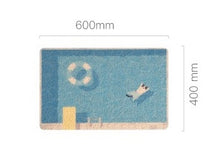 Load image into Gallery viewer, Swimming pool style cute cat litter mat fun unique cat waste box mat, doormat