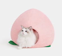 Load image into Gallery viewer, Peach style cute unique soft fun bed for cat, winter warm four season comfy bedding supplies playroom