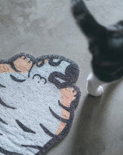 Load image into Gallery viewer, Tiger style cat litter mat, cute door mat, fun unique cat waste box mat supplies