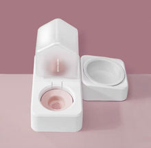Load image into Gallery viewer, Cute cat feeding bowl, auto feeding station, automatic water dispenser and cat bowl set