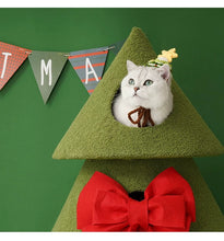 Load image into Gallery viewer, Christmas Tree Pet Hat – Cute Knit Holiday Costume for Cats &amp; Small Dogs
