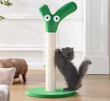 Load image into Gallery viewer, Scallion Style Cat Scratching Post, Scratcher Tower, cute fun and unique cat toys supplies accessories
