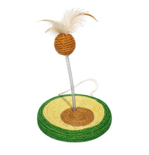 Load image into Gallery viewer, Cute and fun cat scratcher, cat toys, scraching post board, peach and citrus
