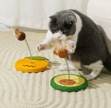 Load image into Gallery viewer, Cute and fun cat scratcher, cat toys, scraching post board, peach and citrus
