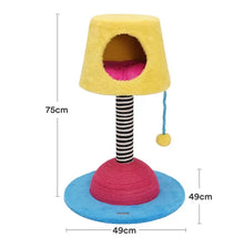 Load image into Gallery viewer, Cute lamp style cat tree and cat scratcher, tower Fun and unique cat toys supplies accessories
