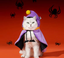 Load image into Gallery viewer, Halloween cape for cats, cute unique fun warm winter cat appearance clothes supplies
