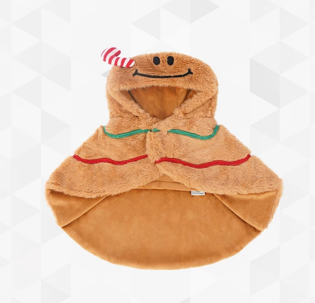 Gingerbread Man Style Cat Cape Outfit, Cute Fun Unique Cat Supplies Accessories Christmas Halloween costumes Cosplay