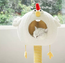 Load image into Gallery viewer, Fun chicken style cat tree, cute cat climber four season cat comfy bed bedding supplies
