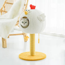 Load image into Gallery viewer, Fun chicken style cat tree, cute cat climber four season cat comfy bed bedding supplies
