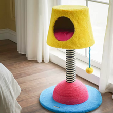 Load image into Gallery viewer, Cute lamp style cat tree and cat scratcher, tower Fun and unique cat toys supplies accessories
