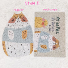 Load image into Gallery viewer, Cute cat litter mat, pet waste supplies fun unique cat litter box mat, doormat
