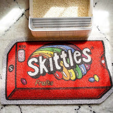 Load image into Gallery viewer, Skittles style cat litter mat, pets dog cat feeding mat, fun unique cute cat litter box waste box mat supplies fun unique doormat
