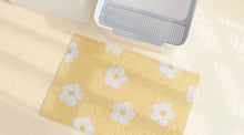 Load image into Gallery viewer, Flower cat litter mat, cute door mat fun unique cat waste box mat
