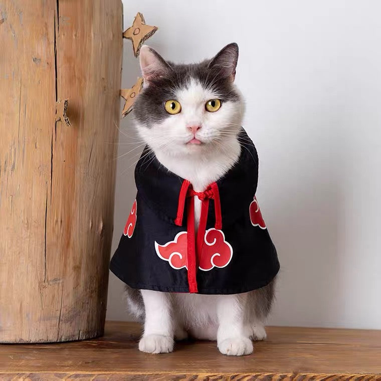 Naruto Cat Cape, cute fun unique cat clothes supplies Halloween costumes