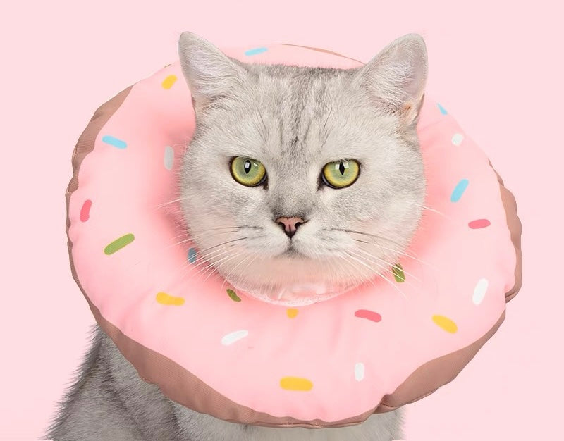 Sweet donut-Waterproof Elizabeth collar for cats