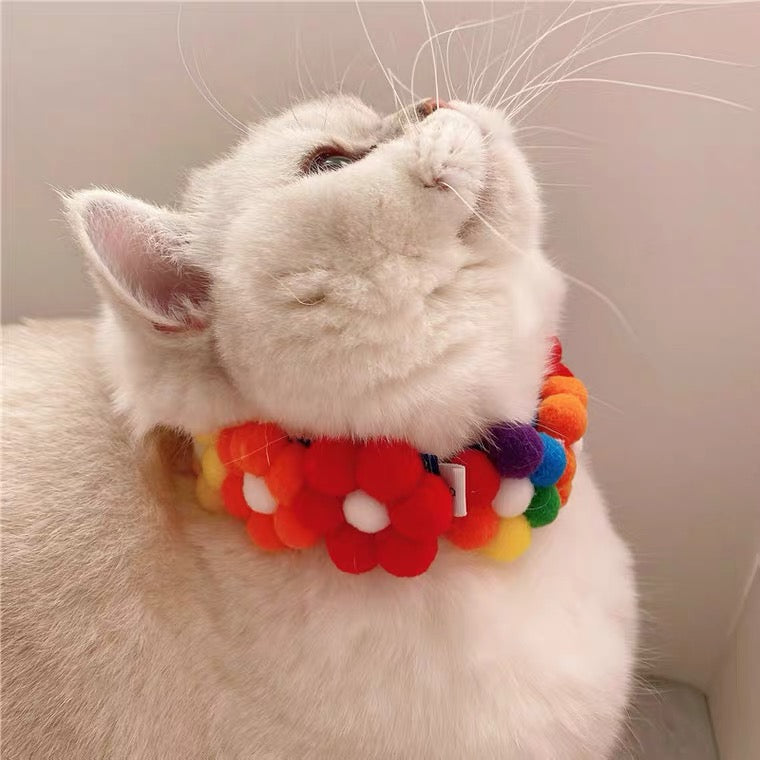 Flower harness collar for cat and dog, cute fun unique cat dog pet appearance