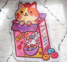 Load image into Gallery viewer, Skittles style cat litter mat, pets dog cat feeding mat, fun unique cute cat litter box waste box mat supplies fun unique doormat
