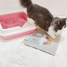 Load image into Gallery viewer, Cute cat litter mat, pet waste supplies fun unique cat litter box mat, doormat
